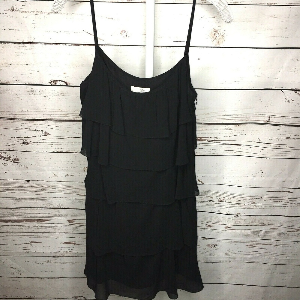 Ann Taylor Loft tiered semi sheer dress size 4